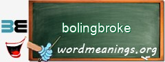 WordMeaning blackboard for bolingbroke